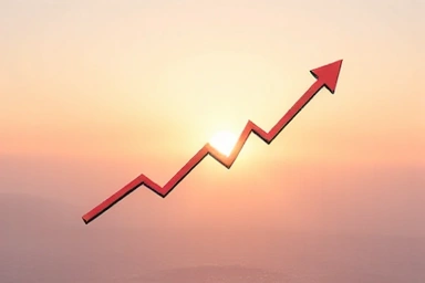 Graph showing upward trend of health improvement